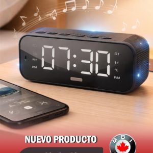 Radio Reloj Despertador Digital con Bluetooth